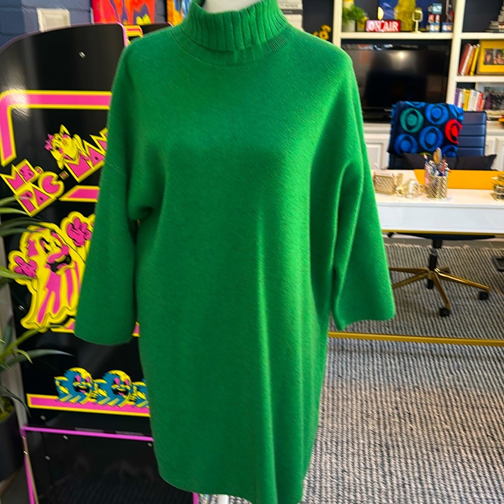 Pomander Place Green Sweater Dress